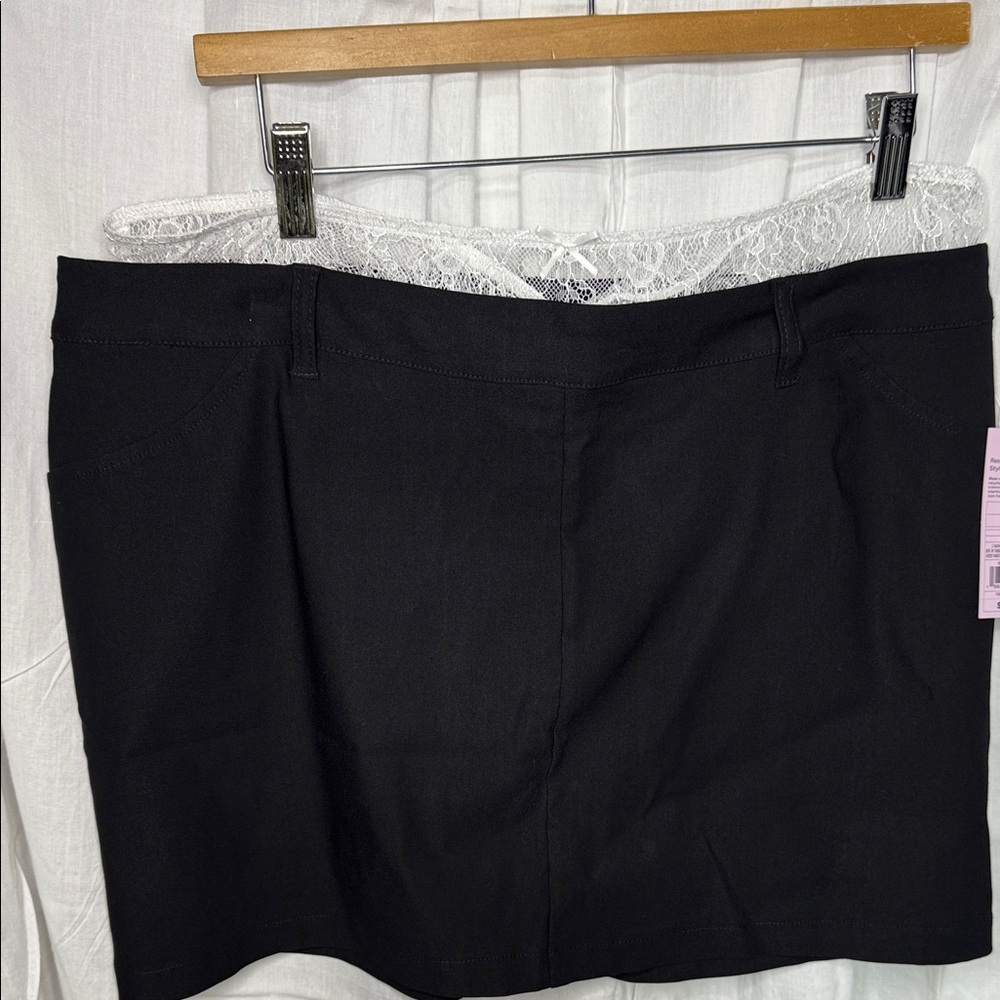 Wild Fable Black Skirt with White Lace Waist